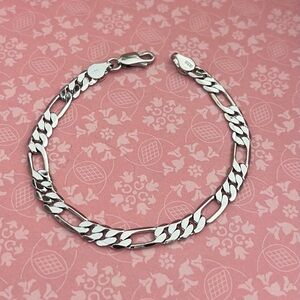 Sterling Silver .925 Figaro Bracelet